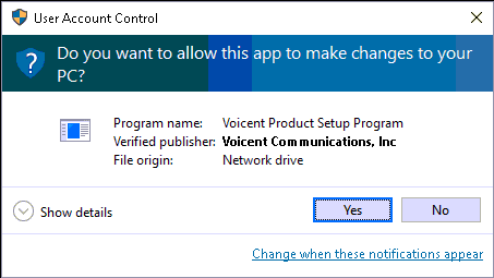 user account control popup